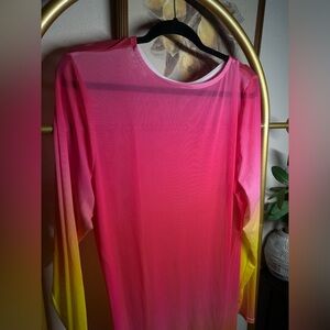 Fashion Nova Gradient Maxi Dress - Pink and Yellow
